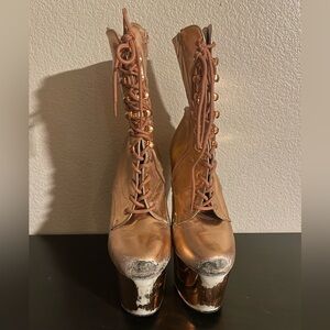 Rose gold Pleaser pole dance heels 7” size 9